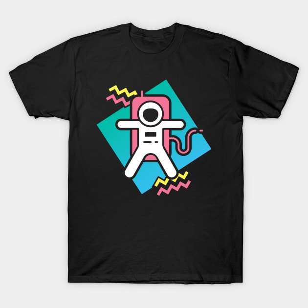 Retro 90s Astronaut Aesthetic T-Shirt by MeatMan